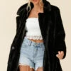 Tahoe Faux Fur Notch Lapel Coat Black -Selfie Leslie Shop 14136b01 black 191030sl1770