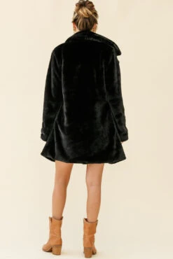 Tahoe Faux Fur Notch Lapel Coat Black -Selfie Leslie Shop 14136b01 black 191030sl1781