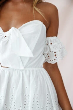 Chiara Off-Shoulder Sweetheart Neckline Dress White 11 Chiara Off-Shoulder Sweetheart Neckline Dress White -Selfie Leslie Shop 190122sl 0159 st1178b white
