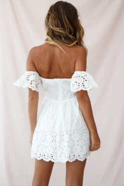 Chiara Off-Shoulder Sweetheart Neckline Dress White 10 Chiara Off-Shoulder Sweetheart Neckline Dress White -Selfie Leslie Shop 190122sl 0160 st1178b white