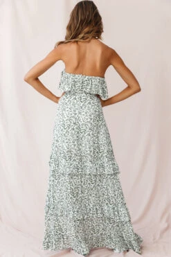 Kiya Layered Bandeau Maxi Dress White Floral Print -Selfie Leslie Shop 190123 sl12767 62355d white