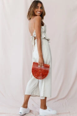 Thea Ruffle Crop Top Jumpsuit Natural -Selfie Leslie Shop 190123 sl12921 26835b01 natural