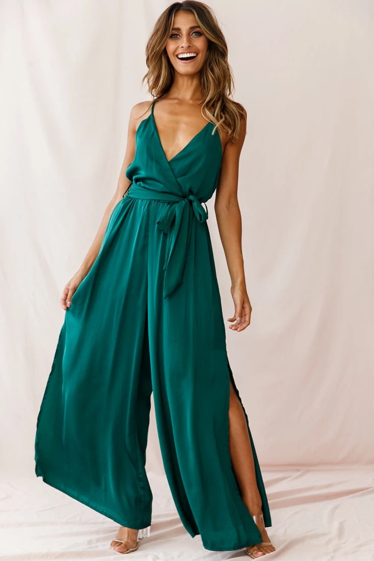 Miso Wide-Leg Cami Jumpsuit Forest Green 4 Miso Wide-Leg Cami Jumpsuit Forest Green - Image 2