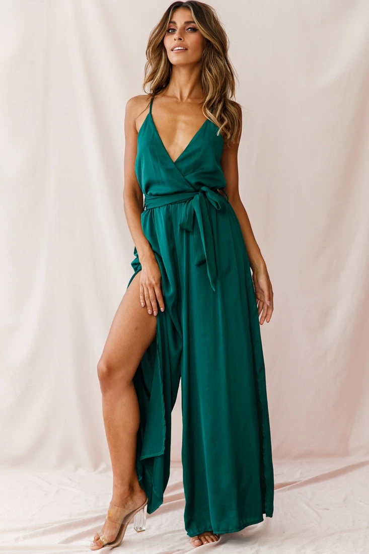 Miso Wide-Leg Cami Jumpsuit Forest Green 6 Miso Wide-Leg Cami Jumpsuit Forest Green - Image 4