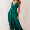 Miso Wide-Leg Cami Jumpsuit Forest Green -Selfie Leslie Shop 190123 sl14950 62368b forest green 1