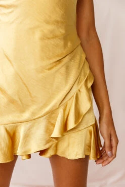 Hey Girl Ruffle Hem Romper Mustard -Selfie Leslie Shop 190123 sl15032 st1109b02 mustard