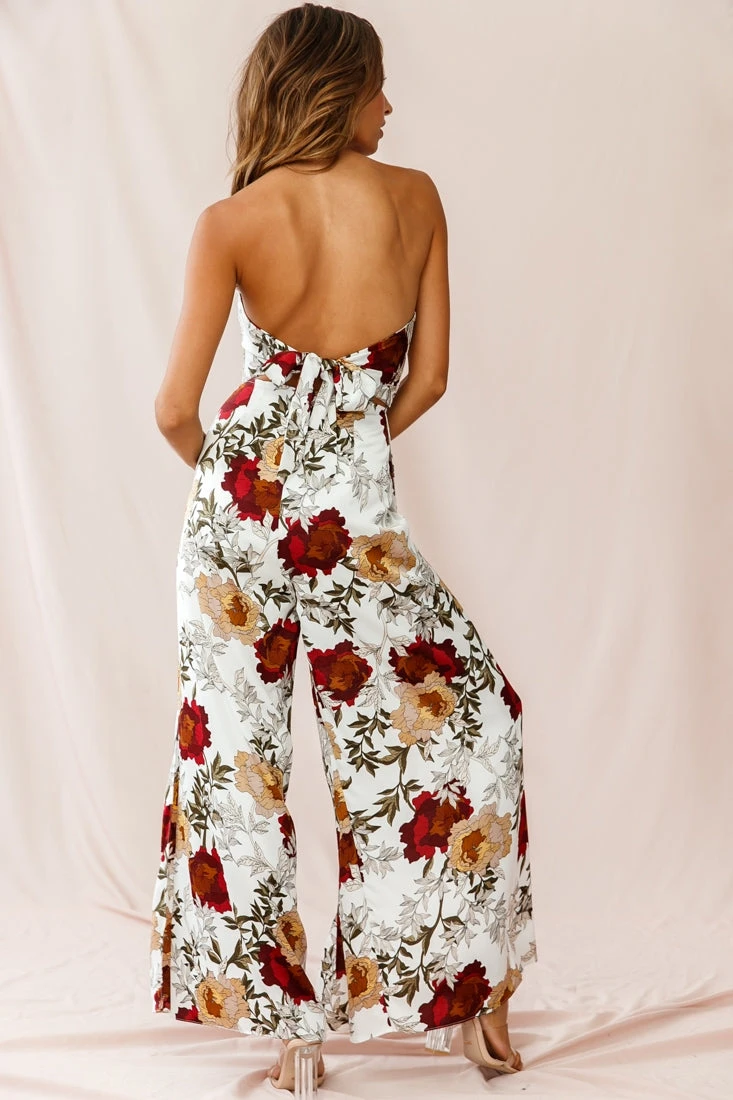 Yuzu Wide Leg Bandeau Jumpsuit White 6 Yuzu Wide Leg Bandeau Jumpsuit White - Image 4