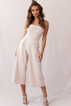 Chosen Strapless Wide Leg Jumpsuit Nude Pink -Selfie Leslie Shop 190219sl 1000 14289b nude pink