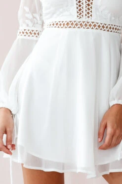 Carson Crochet Bell Sleeve Dress White -Selfie Leslie Shop 190219sl 1312 61244d09 white