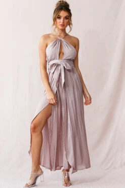 Athena High Split Maxi Dress Mauve -Selfie Leslie Shop 190219sl 1350 52405b mauve