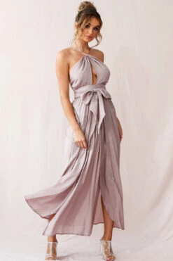 Athena High Split Maxi Dress Mauve -Selfie Leslie Shop 190219sl 1353 52405b mauve