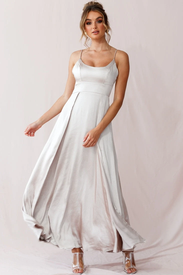 Joanne Empire Waist Maxi Dress Champagne 4 Joanne Empire Waist Maxi Dress Champagne - Image 2