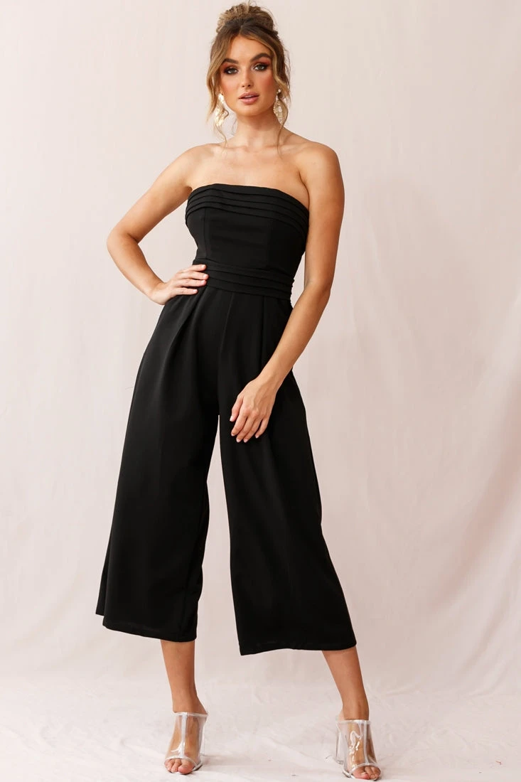 Chosen Strapless Wide Leg Jumpsuit Black 4 Chosen Strapless Wide Leg Jumpsuit Black - Image 2