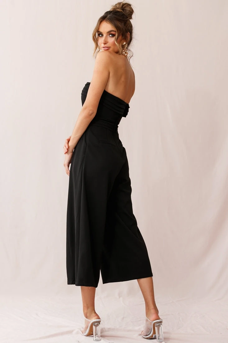 Chosen Strapless Wide Leg Jumpsuit Black 5 Chosen Strapless Wide Leg Jumpsuit Black - Image 3