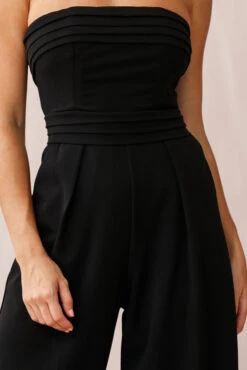 Chosen Strapless Wide Leg Jumpsuit Black 11 Chosen Strapless Wide Leg Jumpsuit Black -Selfie Leslie Shop 190219sl 1868 14289b black