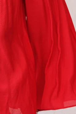 Laney Wide Leg Ruffle Detail Jumpsuit Red -Selfie Leslie Shop 190227sl0688 62157bk05 red