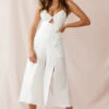 Charlie Structured Wide Leg Jumpsuit White