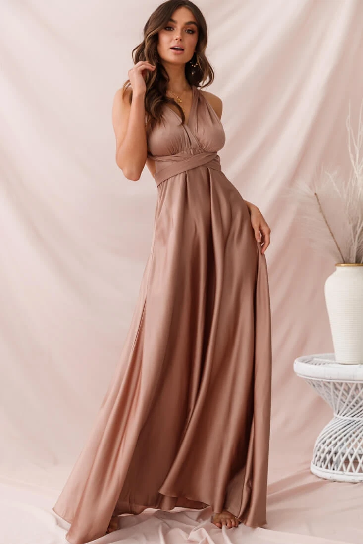 Ariana Multiway Maxi Dress Mocha 5 Ariana Multiway Maxi Dress Mocha - Image 3