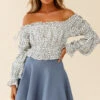 Rowena A-Line Knit Flounce Skirt Midnight Blue