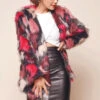 Ronan Faux Fur Multi-Print Coat Maroon -Selfie Leslie Shop 25995b maroon 1377 mcu 1