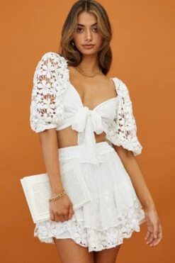 Star Crossed Lover Crochet Lace Layered Flounce Skirt White 31 Star Crossed Lover Crochet Lace Layered Flounce Skirt White -Selfie Leslie Shop 27379d s white 6 43608b07 d8a3 487b b3c8 068ec06567e2