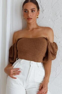 Maddi Tied Back Bodysuit Mocha -Selfie Leslie Shop 27575BMOCHA 6