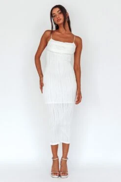 Well Versed Pleated Bust Textured Maxi Dress Off White -Selfie Leslie Shop 27595DM57 20OFF 20WHITE 2