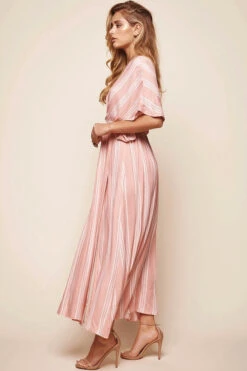 Libby Maxi Dress Peach Stripe 11 Libby Maxi Dress Peach Stripe -Selfie Leslie Shop 52179b06 peach stripe 9126 2