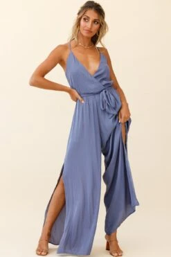 Miso Wide-Leg Cami Jumpsuit Midnight Blue -Selfie Leslie Shop 62368B MIDNIGHT BLUE 5