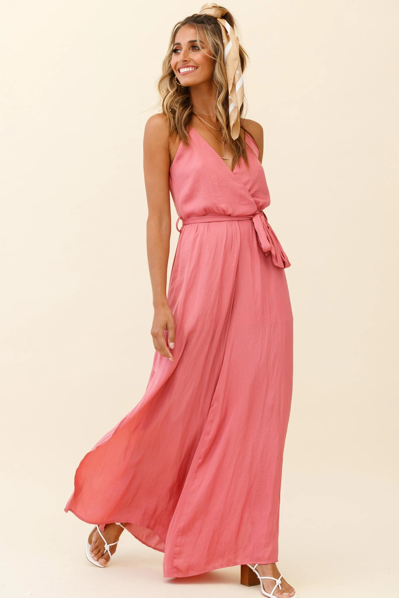 Miso Wide-Leg Cami Jumpsuit Rose 4 Miso Wide-Leg Cami Jumpsuit Rose - Image 2