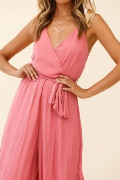 Miso Wide-Leg Cami Jumpsuit Rose 12 Miso Wide-Leg Cami Jumpsuit Rose -Selfie Leslie Shop 62368B ROSE 4