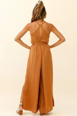 Miso Wide-Leg Cami Jumpsuit Tan 11 Miso Wide-Leg Cami Jumpsuit Tan -Selfie Leslie Shop 62368B TAN 3