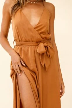 Miso Wide-Leg Cami Jumpsuit Tan 12 Miso Wide-Leg Cami Jumpsuit Tan -Selfie Leslie Shop 62368B TAN 4