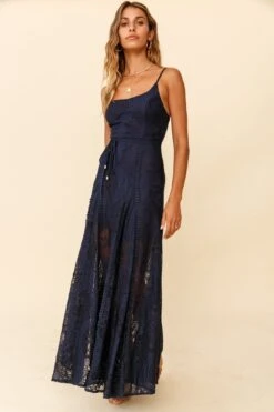 Palm Springs Lace Overlay Maxi Dress Navy 13 Palm Springs Lace Overlay Maxi Dress Navy -Selfie Leslie Shop 62474D03 NAVY 6