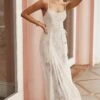 Palm Springs Lace Overlay Maxi Dress White