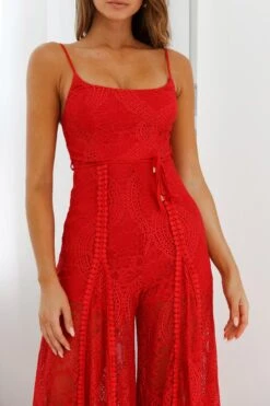 Palm Springs Lace Jumpsuit Red 12 Palm Springs Lace Jumpsuit Red -Selfie Leslie Shop 62474D 20RED 4