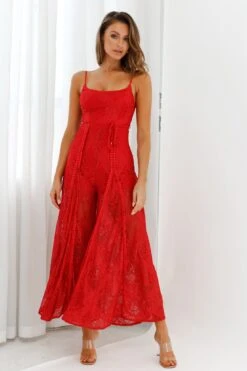 Palm Springs Lace Jumpsuit Red 13 Palm Springs Lace Jumpsuit Red -Selfie Leslie Shop 62474D 20RED 5