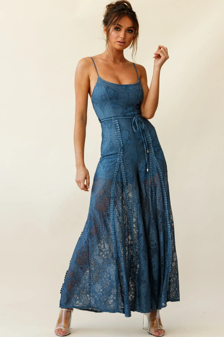 Palm Springs Lace Jumpsuit Midnight Blue 4 Palm Springs Lace Jumpsuit Midnight Blue - Image 2