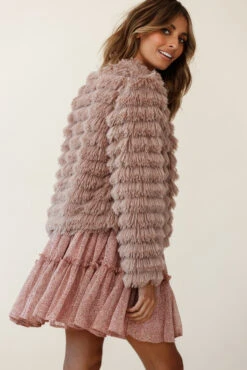 Montana Shaggy Faux Fur Jacket Camel -Selfie Leslie Shop 62512b camel 27268b blush leopard 190903sl0977