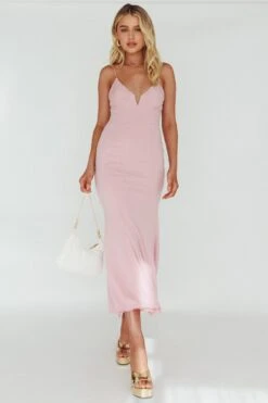 Lake Como Bodycon Maxi Dress Pink -Selfie Leslie Shop 62991B21 20PINK 2