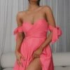 One Sweet Day Off Shoulder A-Line Dress Hot Pink