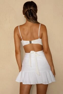 Arianne Tied Bust Lace Bodysuit White -Selfie Leslie Shop 63259B 20WHITE 8