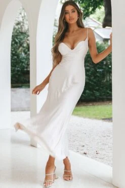 Infinity Pintuck Bust Maxi Dress Champagne