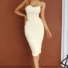 Little Waltz Ruched Midi Dress Champagne 1 Little Waltz Ruched Midi Dress Champagne -Selfie Leslie Shop 63508D 20CHAMPAGNE 1