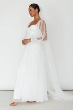 Fairytale Dream Sheer Sleeve Maxi Dress White -Selfie Leslie Shop 63830BS01 20WHITE 9