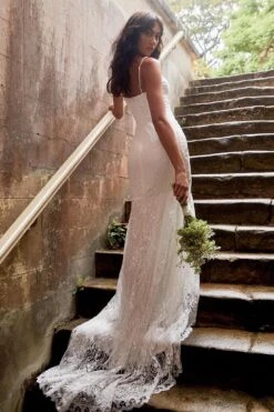 Your Beloved Lace Maxi Dress White -Selfie Leslie Shop 64114B 20WHITE 1