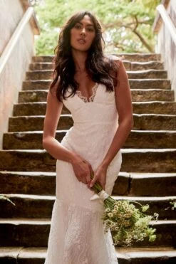 Your Beloved Lace Maxi Dress White -Selfie Leslie Shop 64114B 20WHITE 5