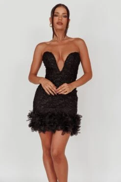 Time Of My Life Applique Mini Dress Black -Selfie Leslie Shop 64135B 20BLACK 7