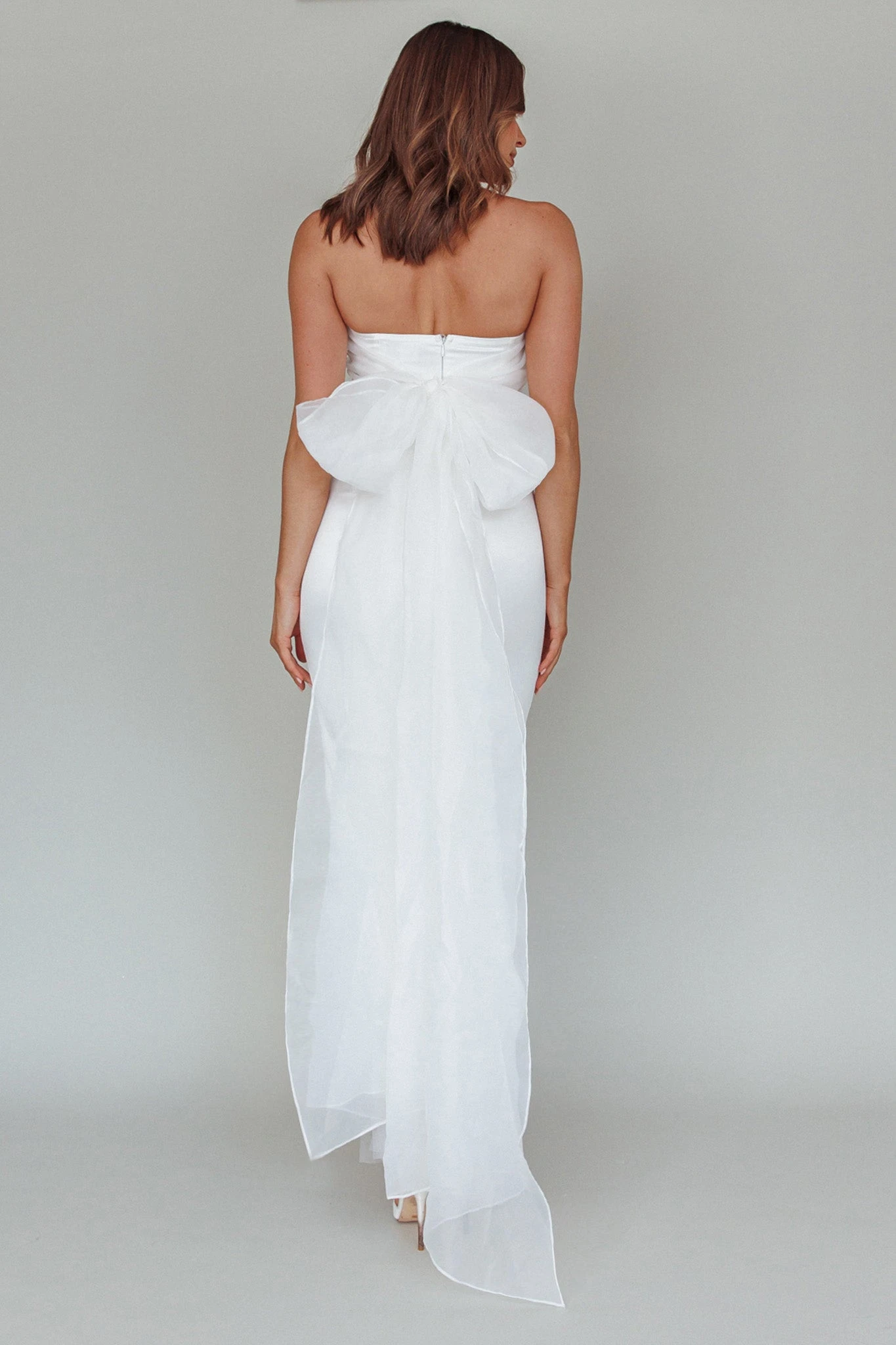 Always And Forever Bow Back Midi Dress White 4 Always And Forever Bow Back Midi Dress White - Image 2