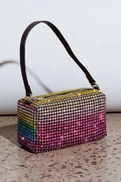 Mara Crystal Rectangular Bag Green Multi 12 Mara Crystal Rectangular Bag Green Multi -Selfie Leslie Shop BG00028 20GREEN 4